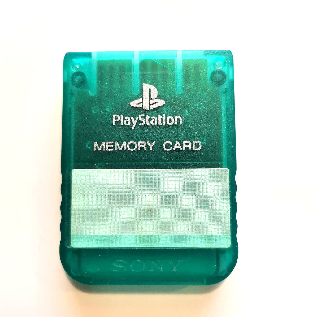 Playstation 1 Memory Card Clear Green