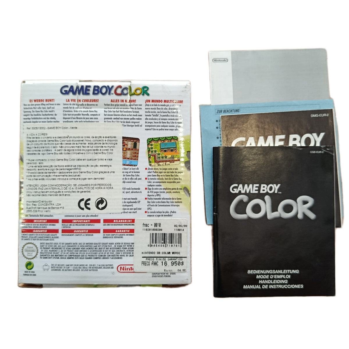 Caixa Gameboy Color Lime *SEM CONSOLA*