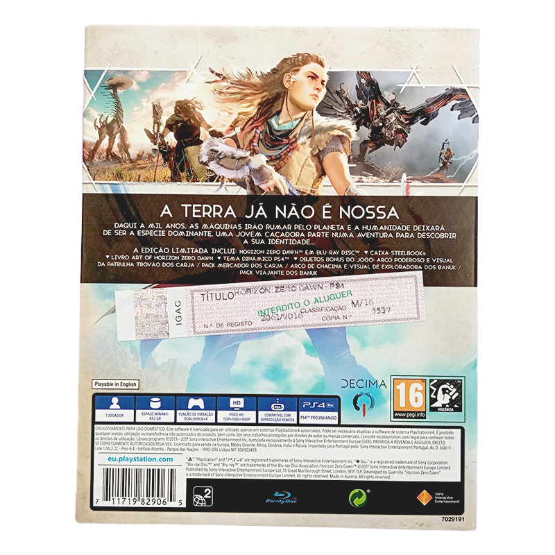 Horizon Zero Dawn Edição Limitada