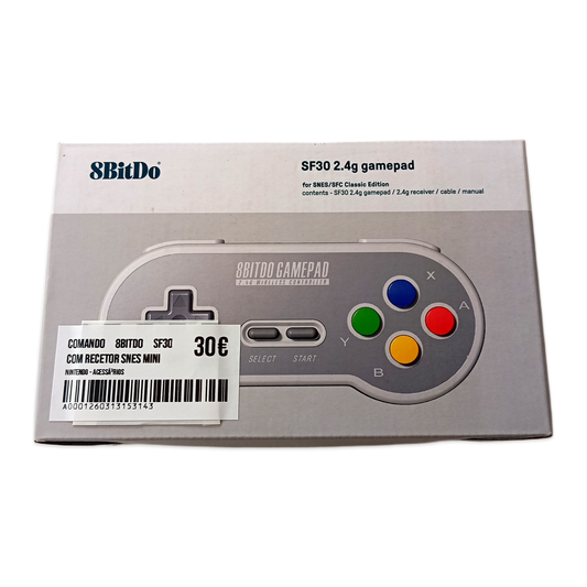 Comando 8BitDo SF30 com recetor Snes Mini